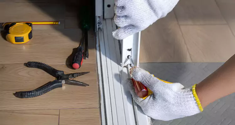 Backyard Sliding Door Track Repair in Hollywood, FL